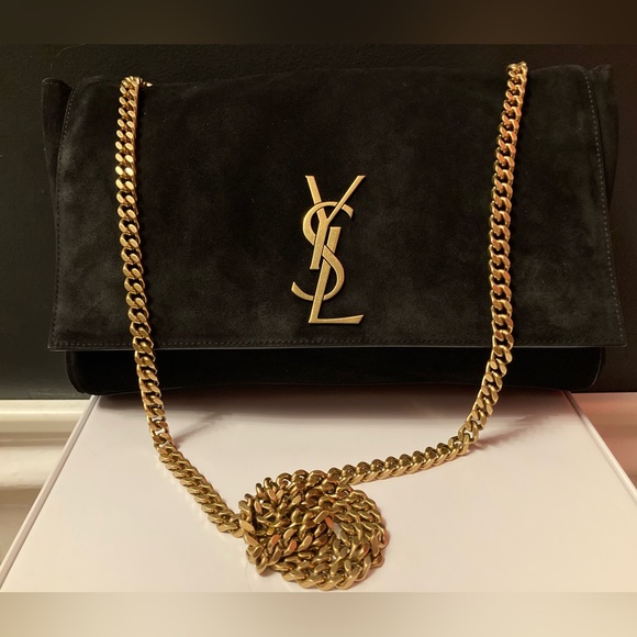 SAINT LAURENT YSL Black Reversible Medium Kate in Smooth Leather/Suede - Picture 6 of 14